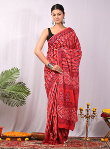 Hand Block Printed Pure Cotton Saree