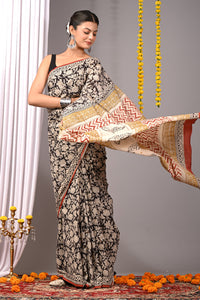 Hand Block Printed Pure Cotton Saree