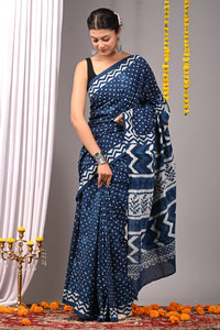 Hand Block Printed Pure Cotton Saree