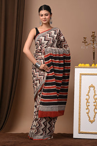 Hand Block Printed Pure Cotton Saree