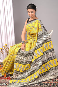 Hand Block Printed Pure Cotton Saree