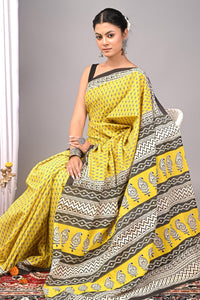 Hand Block Printed Pure Cotton Saree
