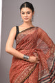 Exclusive Bagru Print Kota Doria Saree