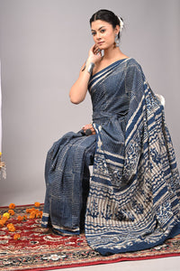 Hand Block Printed Pure Cotton Saree