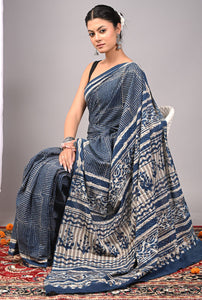 Hand Block Printed Pure Cotton Saree