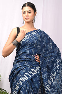Hand Block Printed Pure Cotton Saree