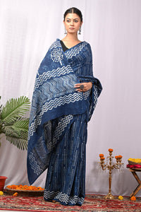 Hand Block Printed Pure Cotton Saree