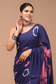 Printed Pure Cotton Mulmul Saree With Blouse