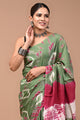 Printed Pure Cotton Mulmul Saree With Blouse