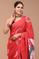 Printed Pure Cotton Mulmul Saree With Blouse