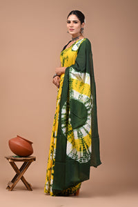 Printed Pure Cotton Mulmul Saree With Blouse