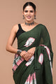 Printed Pure Cotton Mulmul Saree With Blouse