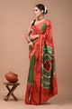Printed Pure Cotton Mulmul Saree With Blouse