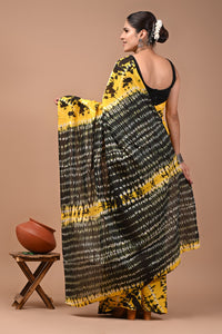 Printed Pure Cotton Mulmul Saree With Blouse