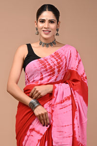 Printed Pure Cotton Mulmul Saree With Blouse