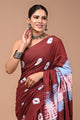 Printed Pure Cotton Mulmul Saree With Blouse