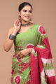 Printed Pure Cotton Mulmul Saree With Blouse