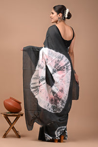 Printed Pure Cotton Mulmul Saree With Blouse
