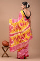 Printed Pure Cotton Mulmul Saree With Blouse