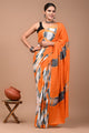 Printed Pure Cotton Mulmul Saree With Blouse
