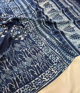 Exclusive Hand Block Printed Pure Cotton Saree