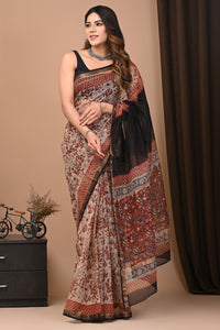 Exclusive Hand Block Printed Kota Doria Saree