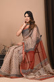 Exclusive Hand Block Printed Kota Doria Saree