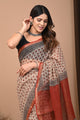 Exclusive Hand Block Printed Kota Doria Saree