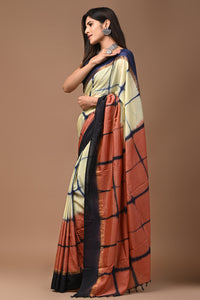 Tie and Dye Assam Silk Saree