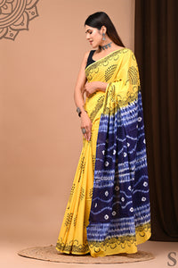 Hand Block Printed Pure Cotton Saree