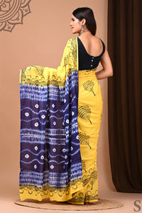 Hand Block Printed Pure Cotton Saree