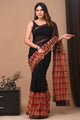 Exclusive hand Block  Printed Kota Doria Saree