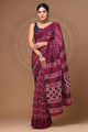 Block Printed Pure Cotton Saree