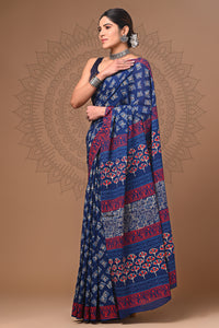 Hand Block Printed Pure Cotton Saree