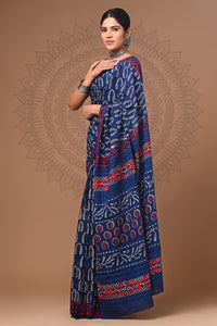 Hand Block Printed Pure Cotton Saree