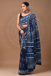 Hand Block Printed Pure Cotton Saree