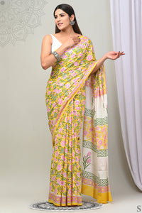 Hand Block Printed Pure Cotton Saree