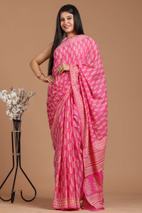 Hand Block Printed Pure Cotton Saree