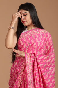 Hand Block Printed Pure Cotton Saree